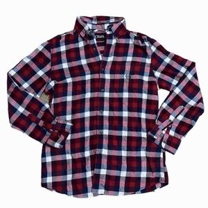 Chaps Performance Plaid Shirt - Red, White, and Blue